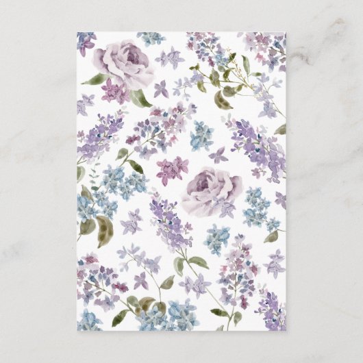 エレガント結婚薄紫 エンクロージャーカード (裏面)