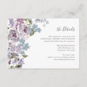 エレガント結婚薄紫 エンクロージャーカード (正面)