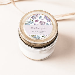 エレガント結婚薄紫 ラウンドシール