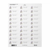 エレガント結婚薄紫 ラベル (フルシート)