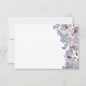 エレガント結婚薄紫 出欠カード (裏面)