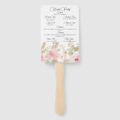 エレガント結婚計パーソナライズされた画 ハンドファン (裏面)