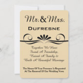 エレガント結婚誓い更新招待状 招待状 (正面)