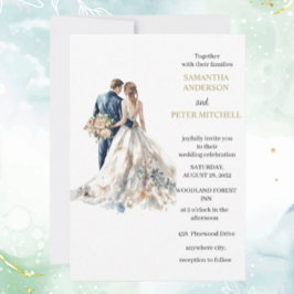 エレガント結婚赤面 招待状