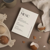エレガント結婚金のミニマル表 メニュー