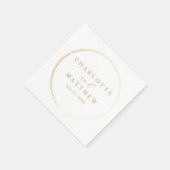 エレガント結婚金ゴールド スタンダードカクテルナプキン (角)