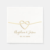 エレガント結婚金ゴールド スタンダードカクテルナプキン (正面)