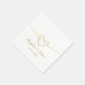 エレガント結婚金ゴールド スタンダードカクテルナプキン (角)