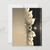 エレガント結婚金ゴールド 出欠カード (裏面)