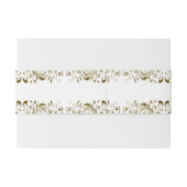 エレガント結婚金ゴールド 招待状ベリーバンド (裏面例)