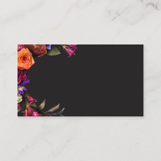 エレガント結婚鮮やかフローラのドレスコード色 エンクロージャーカード (裏面)