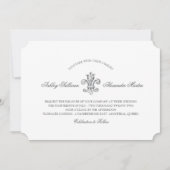 エレガント結婚（紋章の）フラ・ダ・リ 招待状 (正面)