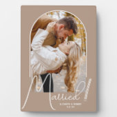 エレガント結婚Arch Photo Beige フォトプラーク (正面)