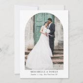 エレガント結婚Arch Photo Trio サンキューカード (正面)