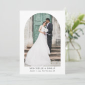 エレガント結婚Arch Photo Trio サンキューカード (スタンド正面)