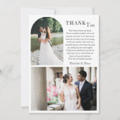 エレガント結婚Arch Photo Trio サンキューカード (裏面)