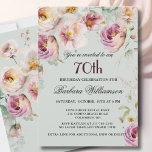 エレガント絵を描フローラ70th Birthday Party 招待状<br><div class="desc">水の色を混ぜた野生の花と後ろエレガントに緑を伴う美しく優しいフローラの招待でフェミニン、スタイルでこの特別な70誕生祝いを開始する。すべての文字パーソナライズされたは、名誉の年齢のゲストを含むあなたのパーティーのためになることができる。特別な要もし求やデザインサポートが必要な場合は、チャットを送信するだけで、私たちはサポートを喜んで喜ぶ。</div>