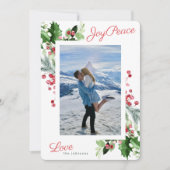 エレガント絵を描喜び平和の愛 |編集可能オリジナル シーズンカード (正面)