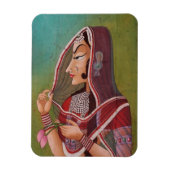 エレガント絵を描女 マグネット (縦)