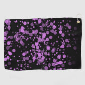 エレガント絵を描紫紙吹雪 ゴルフタオル (横)