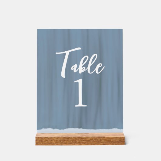 エレガント絵を描結婚表の番号 アクリルサイン (正面)