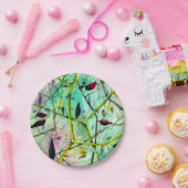 エレガント絵を描葉 ペーパープレート (パーティー)