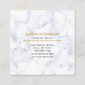 エレガント絵を描金ゴールドスワッシュマーブル・モノグラム スクエア名刺 (裏面)