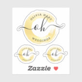 エレガント絵を描金ゴールドスワッシュロカスタムゴデカール シール (シート)