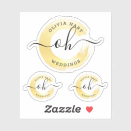 エレガント絵を描金ゴールドスワッシュロカスタムゴデカール シール