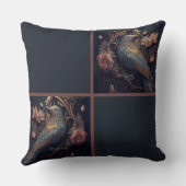 エレガント絵を描鳥 クッション (裏面)