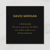 エレガント絵を描Brushロゴ | ペイモダンター スクエア名刺 (裏面)