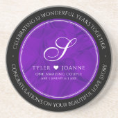 エレガント絹結婚12周年 コースター (正面)