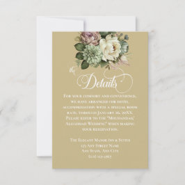 エレガント緑と白のフローラの結婚詳細