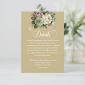 エレガント緑と白のフローラの結婚詳細 (スタンド正面)