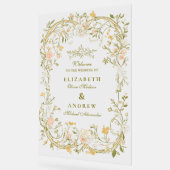 エレガント緑と赤面のフローラフレ結婚ーム アクリルサイン (傾斜)