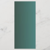 エレガント緑と金ゴールドのメ結婚ニュー メニュー (裏面)