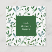 エレガント緑のパタモダンーン スクエア名刺 (正面)