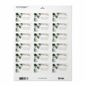 エレガント緑のフローラティール(緑がかった色)結婚金ゴールド ラベル (フルシート)