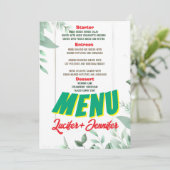 エレガント緑のミニマカスタムリスト写真結婚 メニュー (スタンド正面)