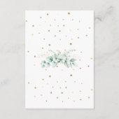 エレガント緑のユーカリ結婚プス エンクロージャーカード (裏面)