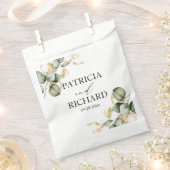 エレガント緑のユーカリ結婚プス フェイバーバッグ (クリップ留めされた状態)