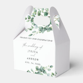 エレガント緑のユーカリ結婚プス フェイバーボックス