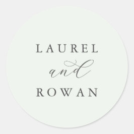 エレガント緑の座標結婚の封筒用シール ラウンドシール