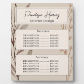 エレガント緑の水の色のピモダンンク赤面 フォトプラーク (正面)