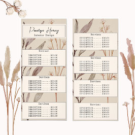 エレガント緑の水の色のピモダンンク赤面 ラックカード