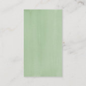 エレガント緑の水の色の素朴緑 名刺 (裏面)
