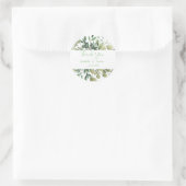 エレガント緑の水の色離れの結婚感謝 ラウンドシール (バッグ)