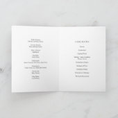 エレガント緑の水色のフローラ結婚 プログラム (内部)