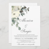 エレガント緑の結婚式招待状スペインの 招待状 (正面/裏面)