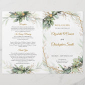 エレガント緑の葉フェイク金ゴールド枠式 (正面)